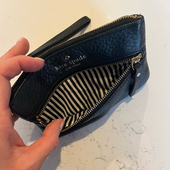 Kate Spade Black Leather Wristlet - Picture 4 of 4